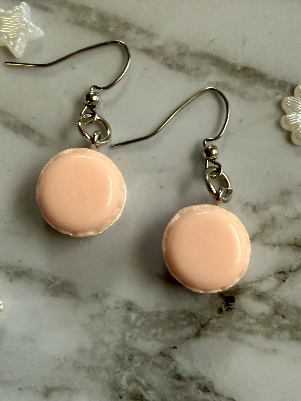 Peach Pink Macaron Dangle Earrings - Unbranded